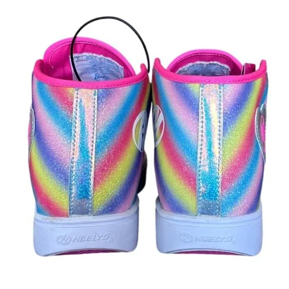 Heelys Little Girls Veloz Barbie High Top Wheeled Sneakers Size Youth 8 LDS 9 - Picture 9 of 12